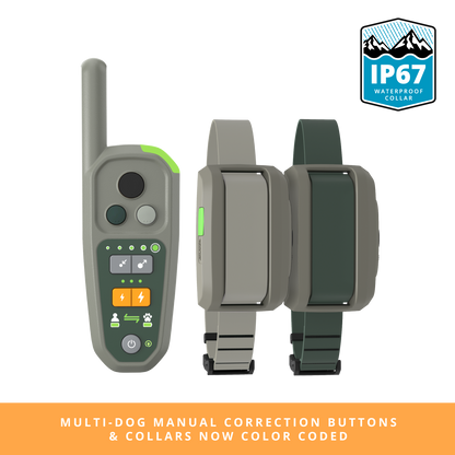 Roam 350 Multi-Dog Remote and 2 Waterproof Collars