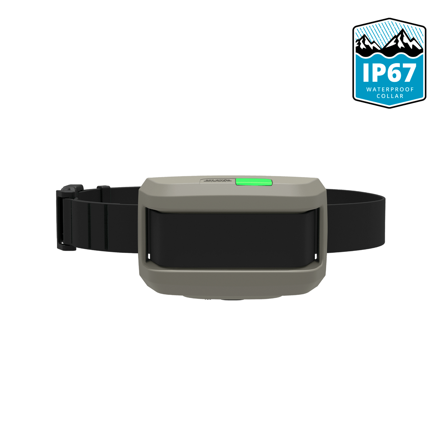 Black Roam 350 Waterproof Collar with IP67 waterproof certification logo.