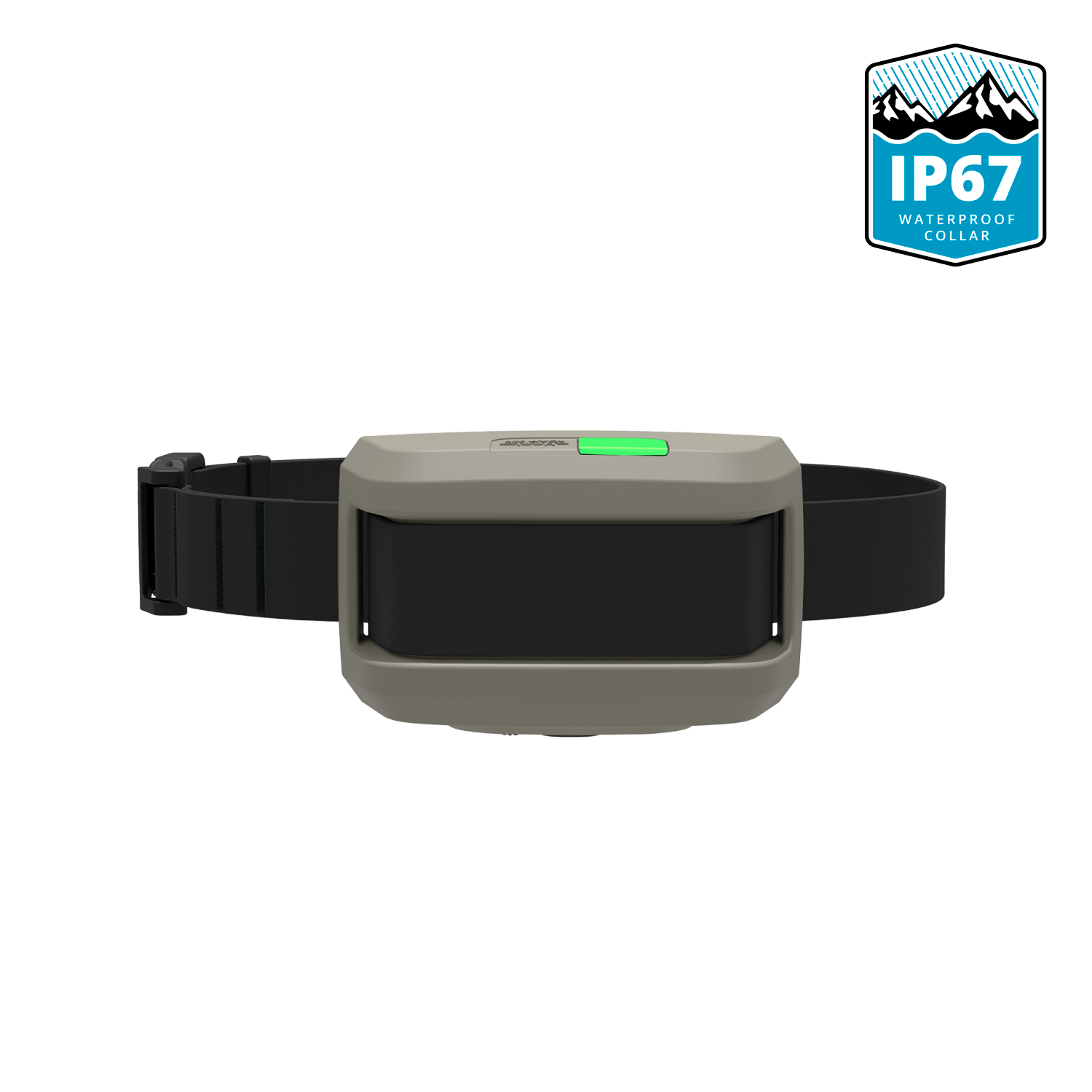 Black Roam 350 Waterproof Collar with IP67 waterproof certification logo.