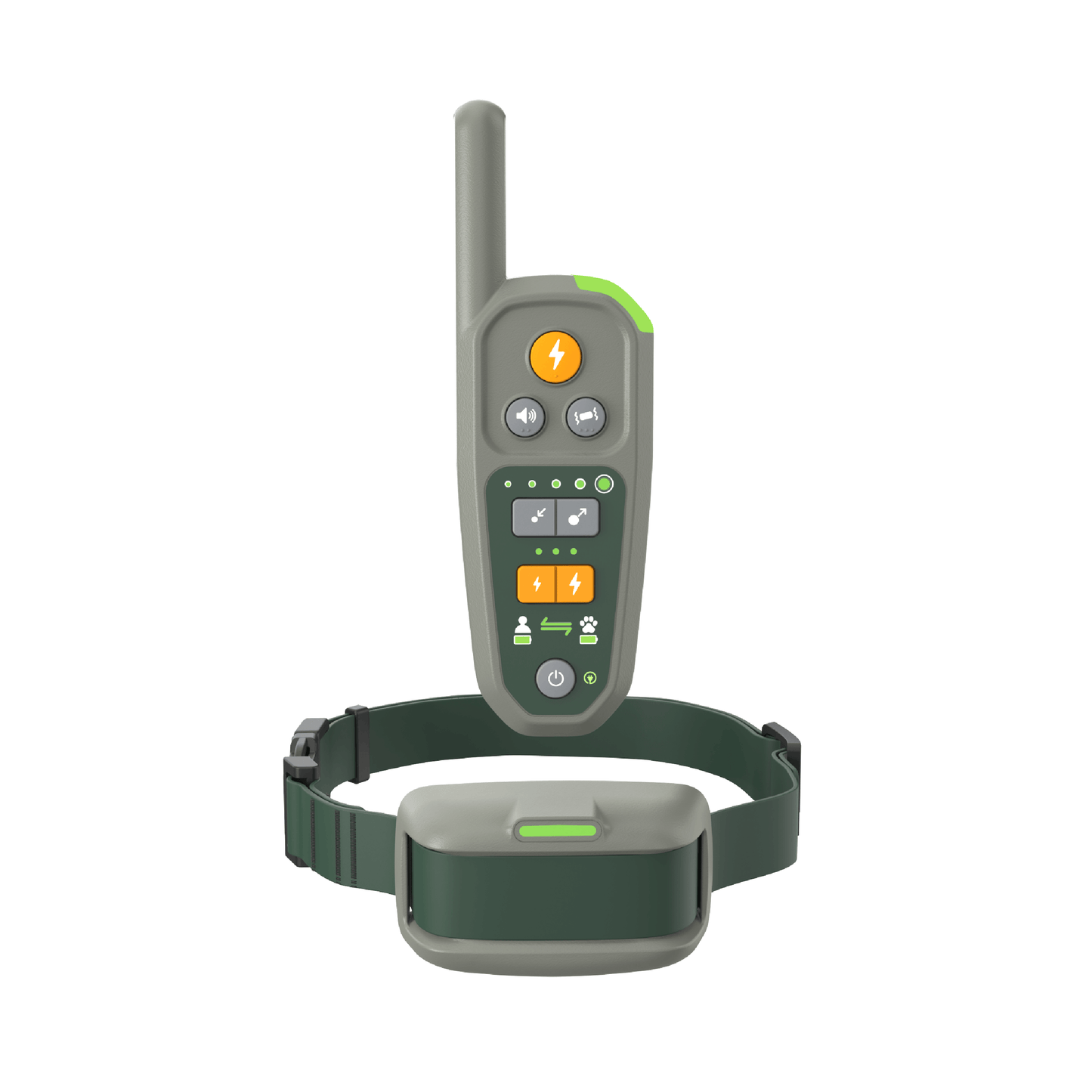 Heel™ Roam 350™ Remote and Collar with LED lights on